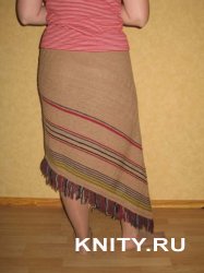 Вязание ассиметричной юбки