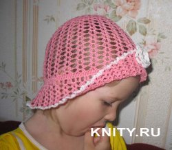 Вязание детской летней шапочки крючком