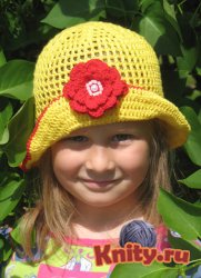 Вязание летней шляпки для девочки крючком